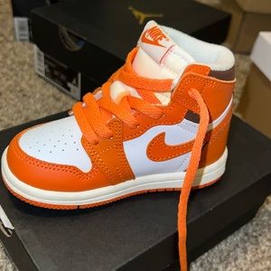 orange toddler Jordan 1s
